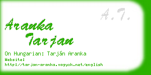 aranka tarjan business card
